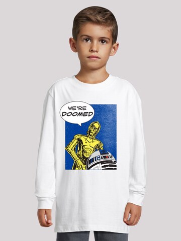 T-Shirt 'C3-PO We're Doomed' F4NT4STIC en blanc : devant