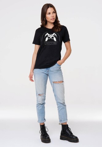 LOGOSHIRT T-Shirt 'Addicted' in Schwarz