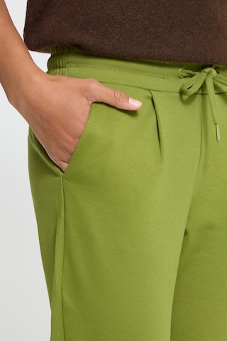 ICHI - Tapered Pantalón plisado 'IHKate' en verde