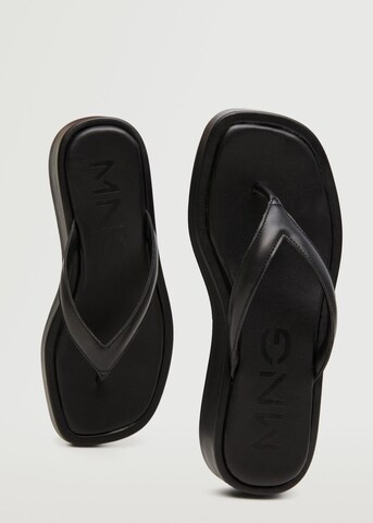 MANGO T-Bar Sandals 'Sim' in Black