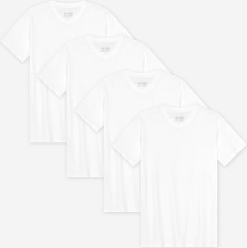 DANISH ENDURANCE Shirt 'Ease V-Neck' in White: front