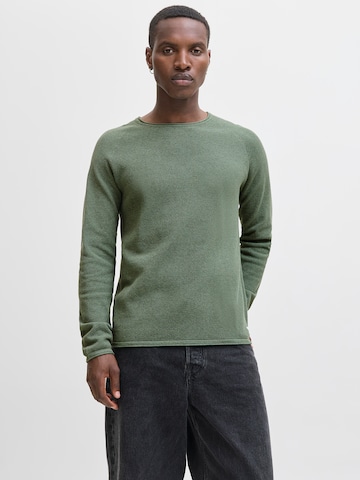JACK & JONES Средняя посадка Свитер 'JJEHILL' в Зеленый: спереди