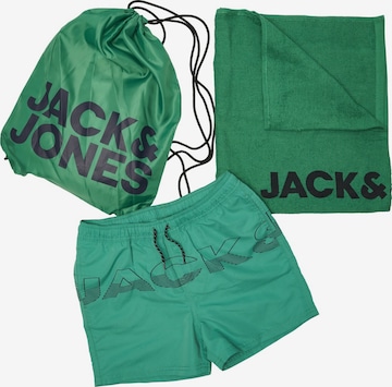 JACK & JONES Kratke kopalne hlače | zelena barva: sprednja stran