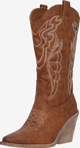 Salinyang Cowboylaarzen in Bruin: voorkant