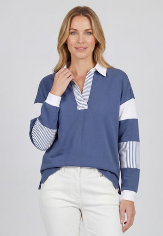 CALEY Sweatshirt in Blauw: voorkant