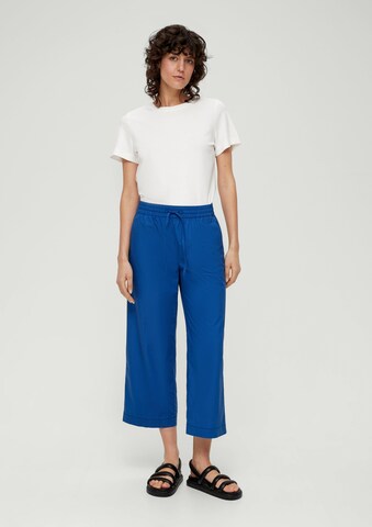 s.Oliver Wide leg Pleated Pants in Blue