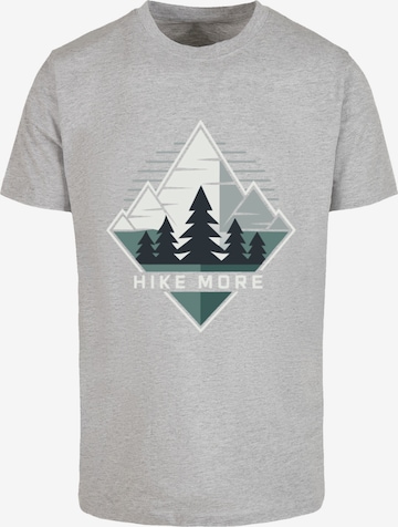 F4NT4STIC Shirt 'Hike More Mountains' in Grey: front
