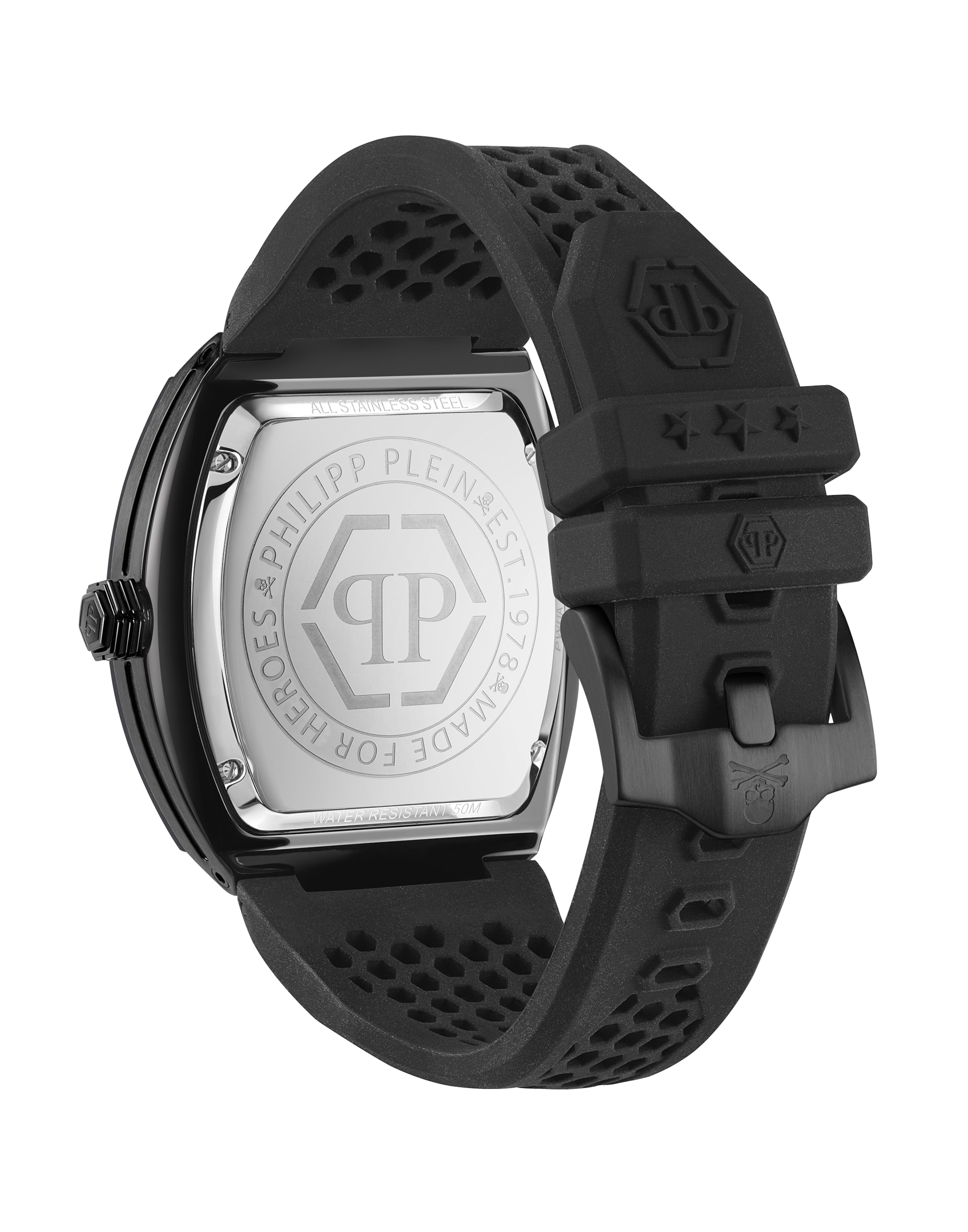 Montre à affichage analogique ' Hexagon ' Philipp Plein en noir