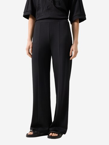 BOGNER Wide leg Pleat-Front Pants 'Ruby' in Black: front