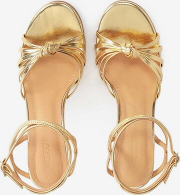 Kazar Strap Sandals in Gold