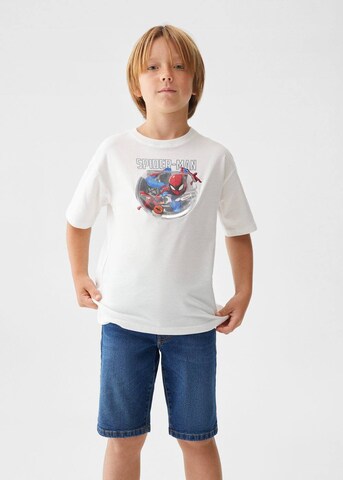 MANGO KIDS T-shirt 'Aquahero' i vit: framsida