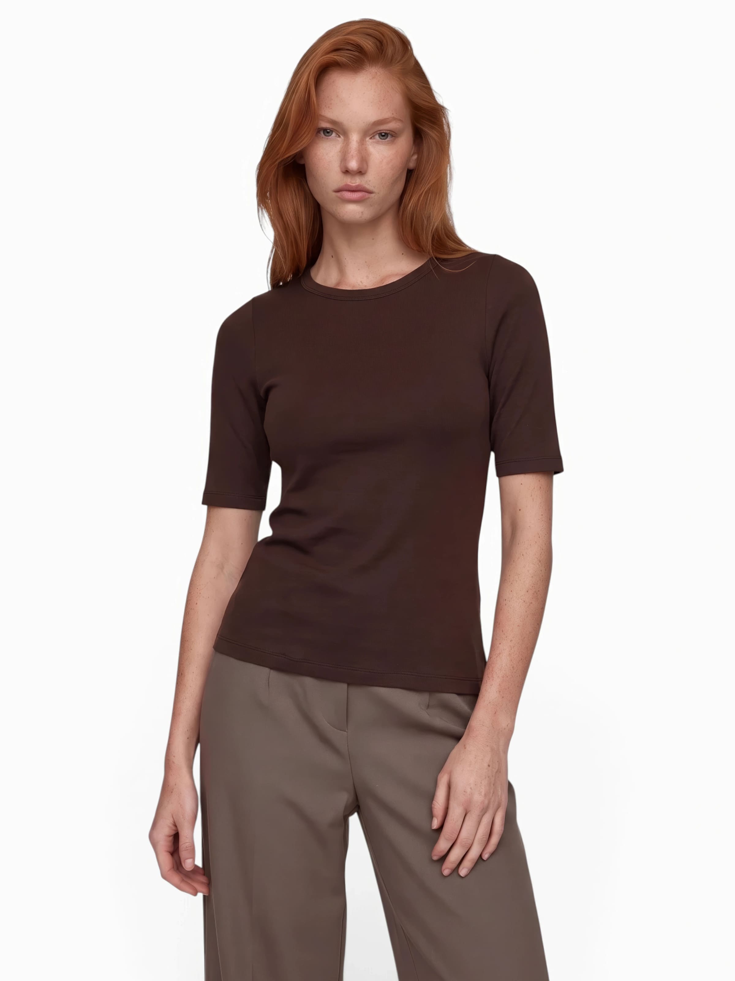 CULTURE Shirt 'CUjuliet' in Brown: front