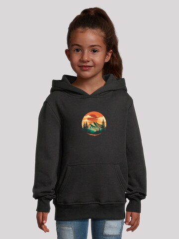Pull-over 'Sonnenuntergang Berglandschaft' F4NT4STIC en noir : devant
