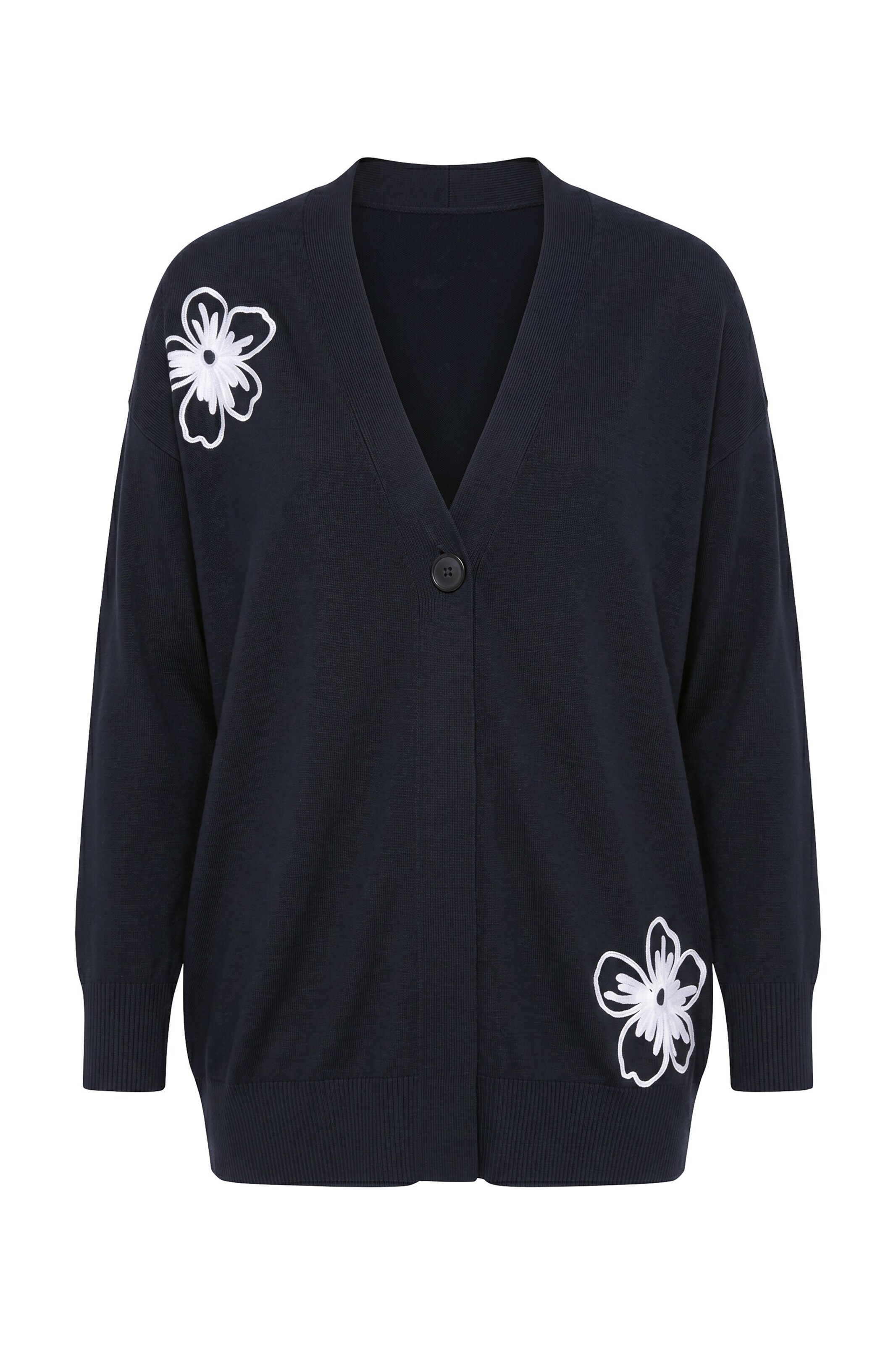 MIAMODA Knit cardigan in M-L in Black, Item view