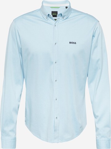 BOSS Button Up Shirt 'BIADO' in Blue: front