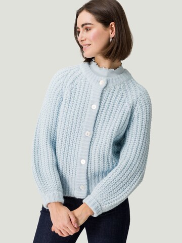 zero Knit Cardigan in Blue: front