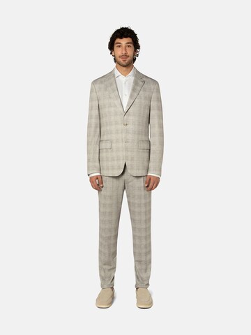 BENVENUTO Slimfit Pak 'MARIO TORINO kariert 5637' in Beige: voorkant