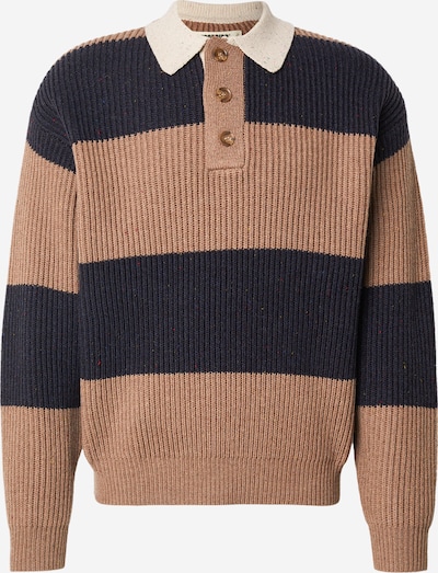 Woodbird Neulepaita 'Lotu' värissä kameli / vaaleabeige / laivastonsininen, Tuotenäkymä