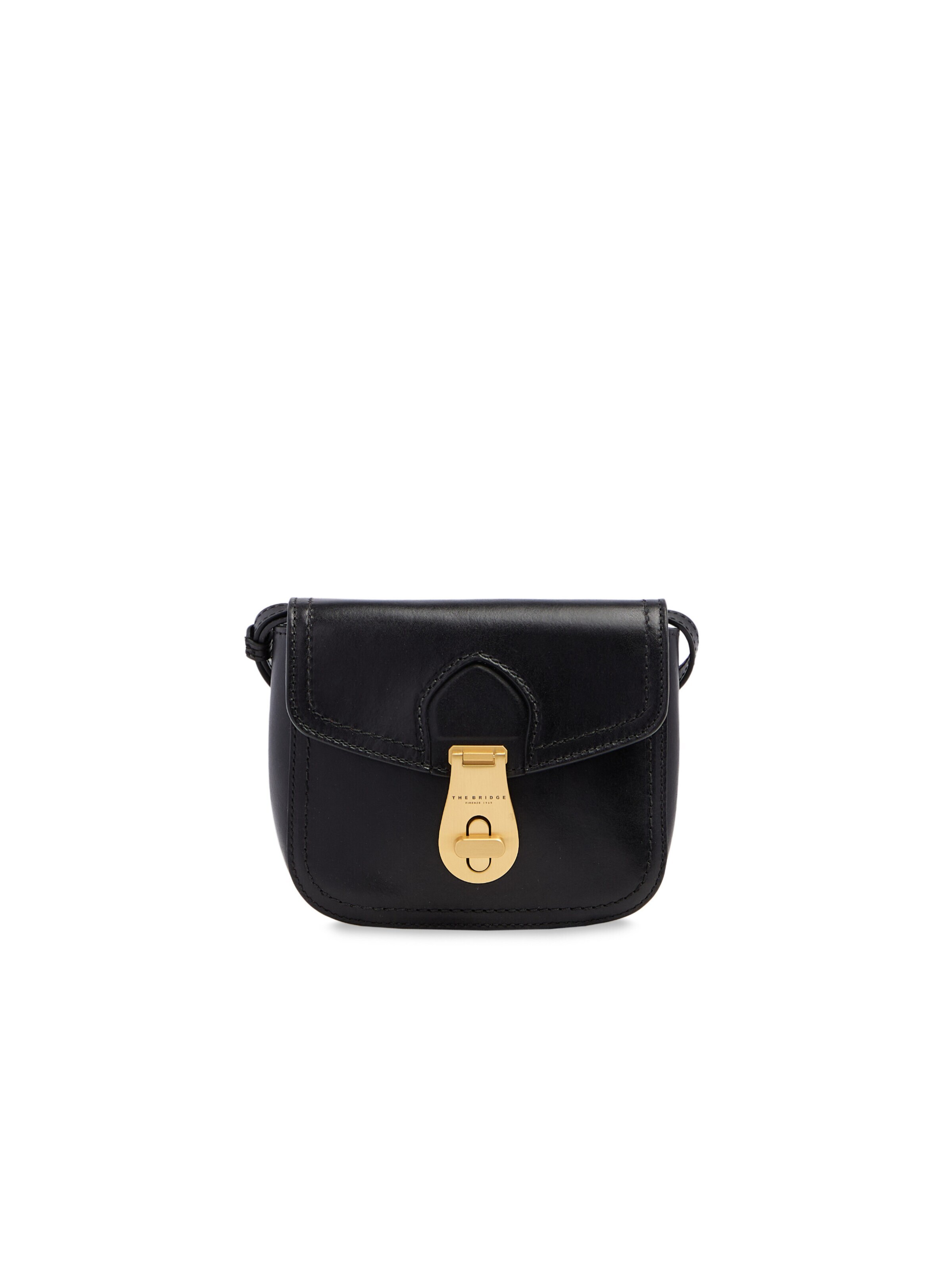 The Bridge Crossbody Bag in Black: front