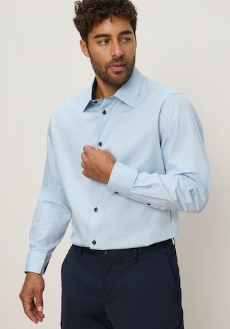 Bruno Banani Regular fit Button Up Shirt in Blue: front