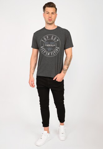 TOP GUN T-Shirt in Grau