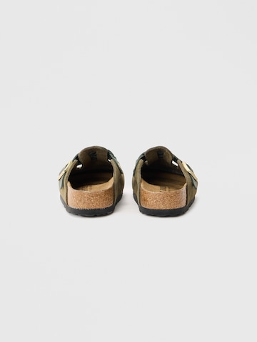 BIRKENSTOCK Plätu 'Boston LEOI/LEVE', värv roheline