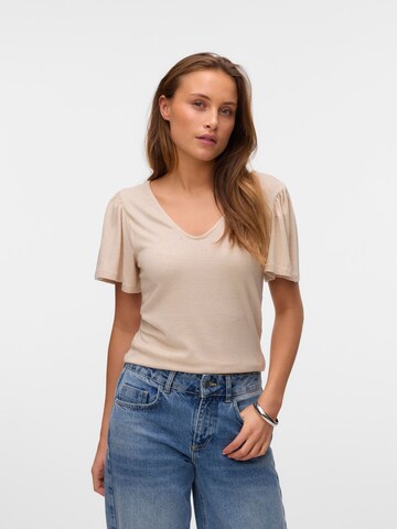 T-shirt 'VMGina' VERO MODA en beige : devant