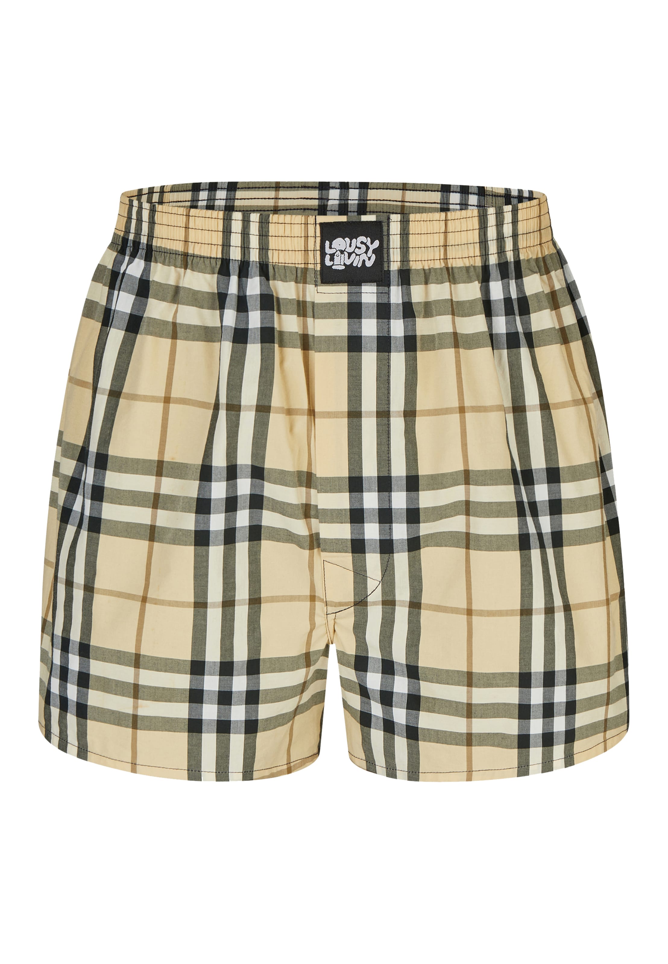 Lousy Livin Boxer shorts 'Check' in Brown