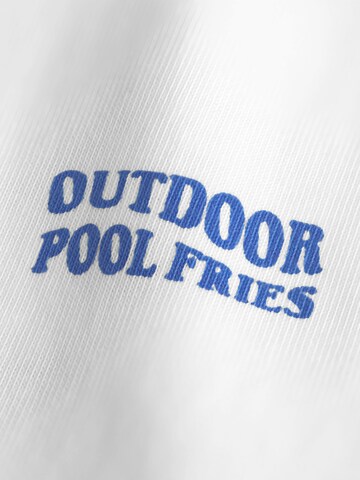 SPITZBUB Shirt 'Outdoor Pool Fries' in Weiß