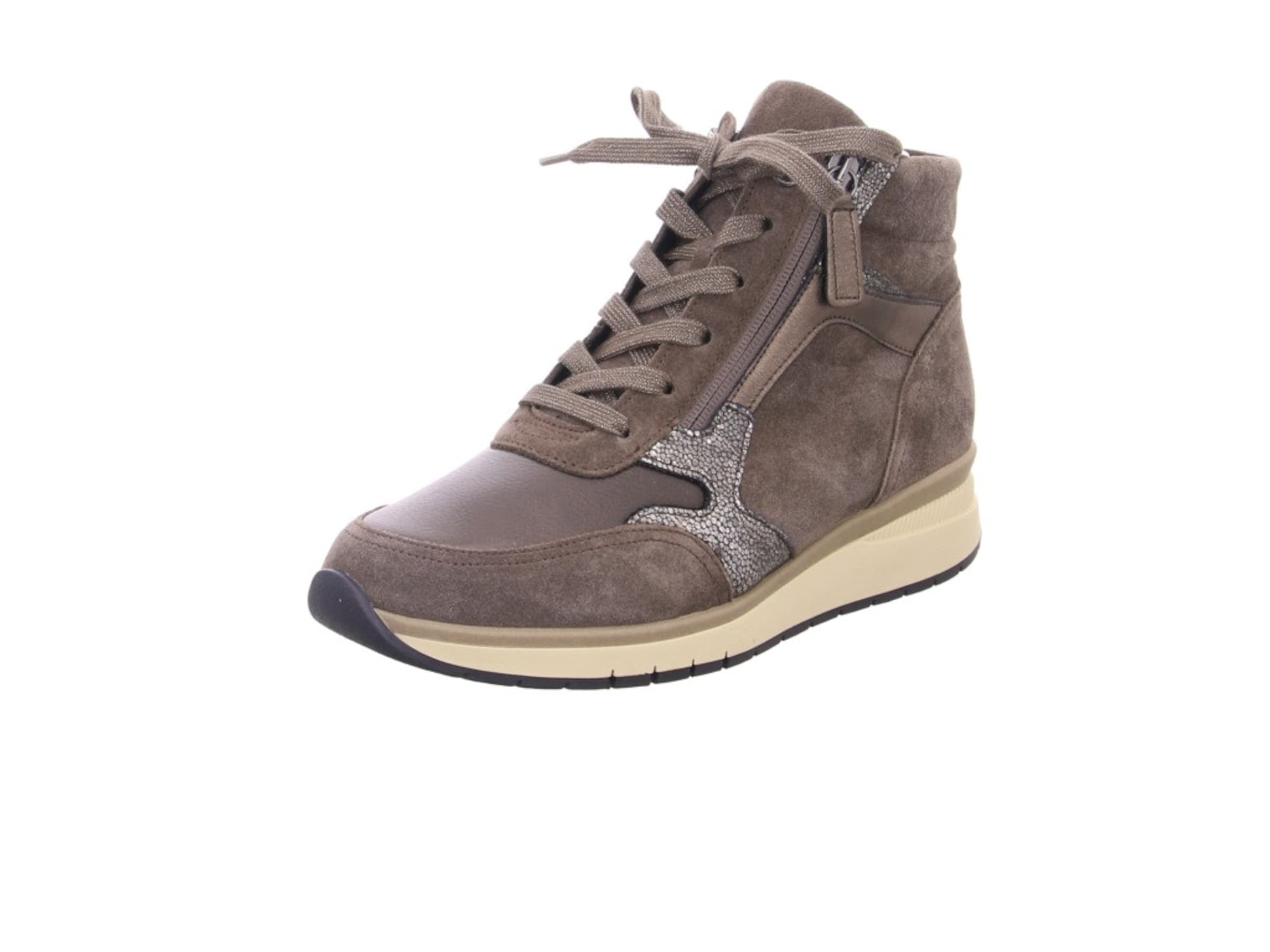 GABOR Lace-Up Ankle Boots in Bronze: front