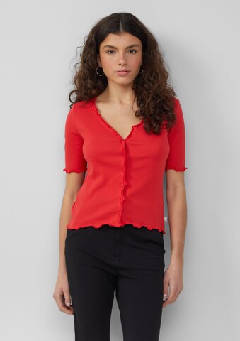 T-shirt QS en rouge : devant
