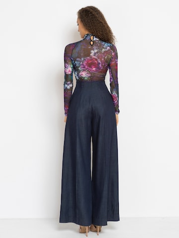 JIORO Blouse body 'PEONIES' in Gemengde kleuren