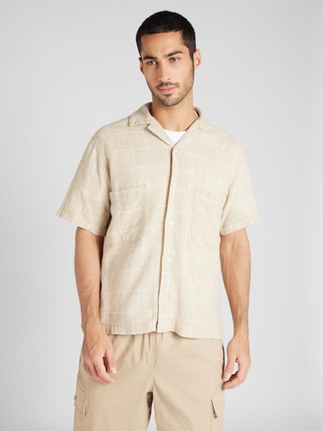 Coupe regular Chemise 'CAIRO' JACK & JONES en beige : devant