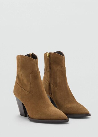 MANGO Ankle Boots 'Pacifico' in Brown