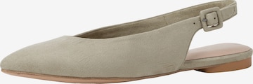 TAMARIS Ballet Flats with Strap in Green: front