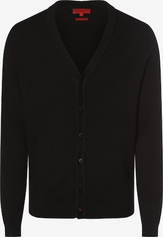 Finshley & Harding Knit Cardigan in Black: front