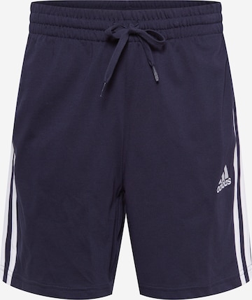 Pantaloni sport 'Aeroready Essentials 3-Stripes' de la ADIDAS SPORTSWEAR pe albastru: față