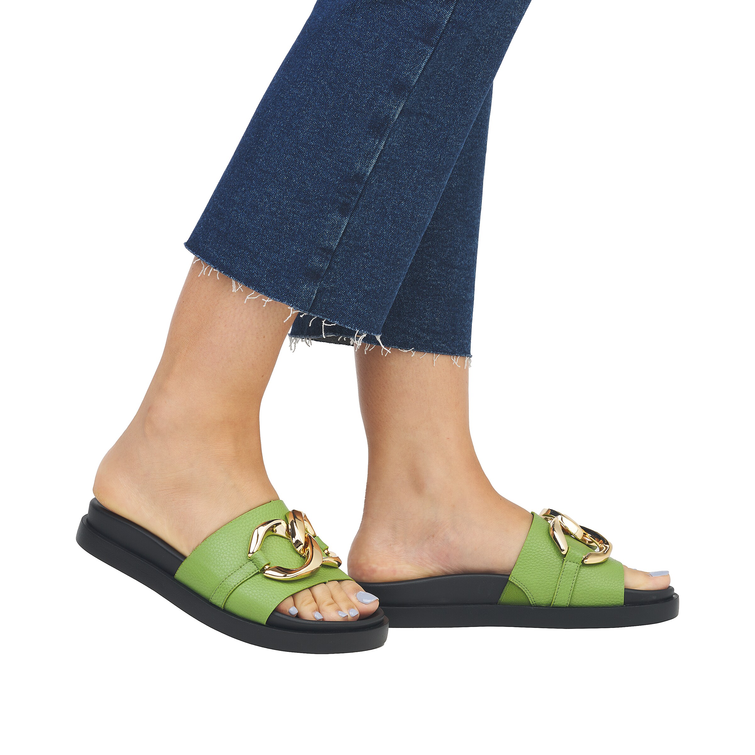 Mule Rieker Sport en vert : devant