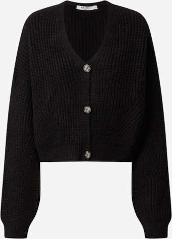 NA-KD Knit Cardigan in Black: front