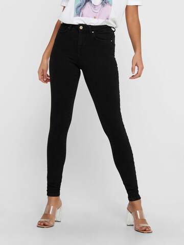 Only Petite Skinny Jeans 'ONLPOWER' in Zwart: voorkant