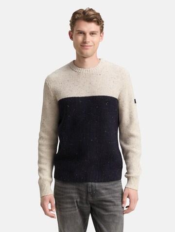 TOM TAILOR Sweater in Black: front