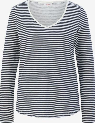 s.Oliver T-shirt en bleu marine / blanc, Vue avec produit