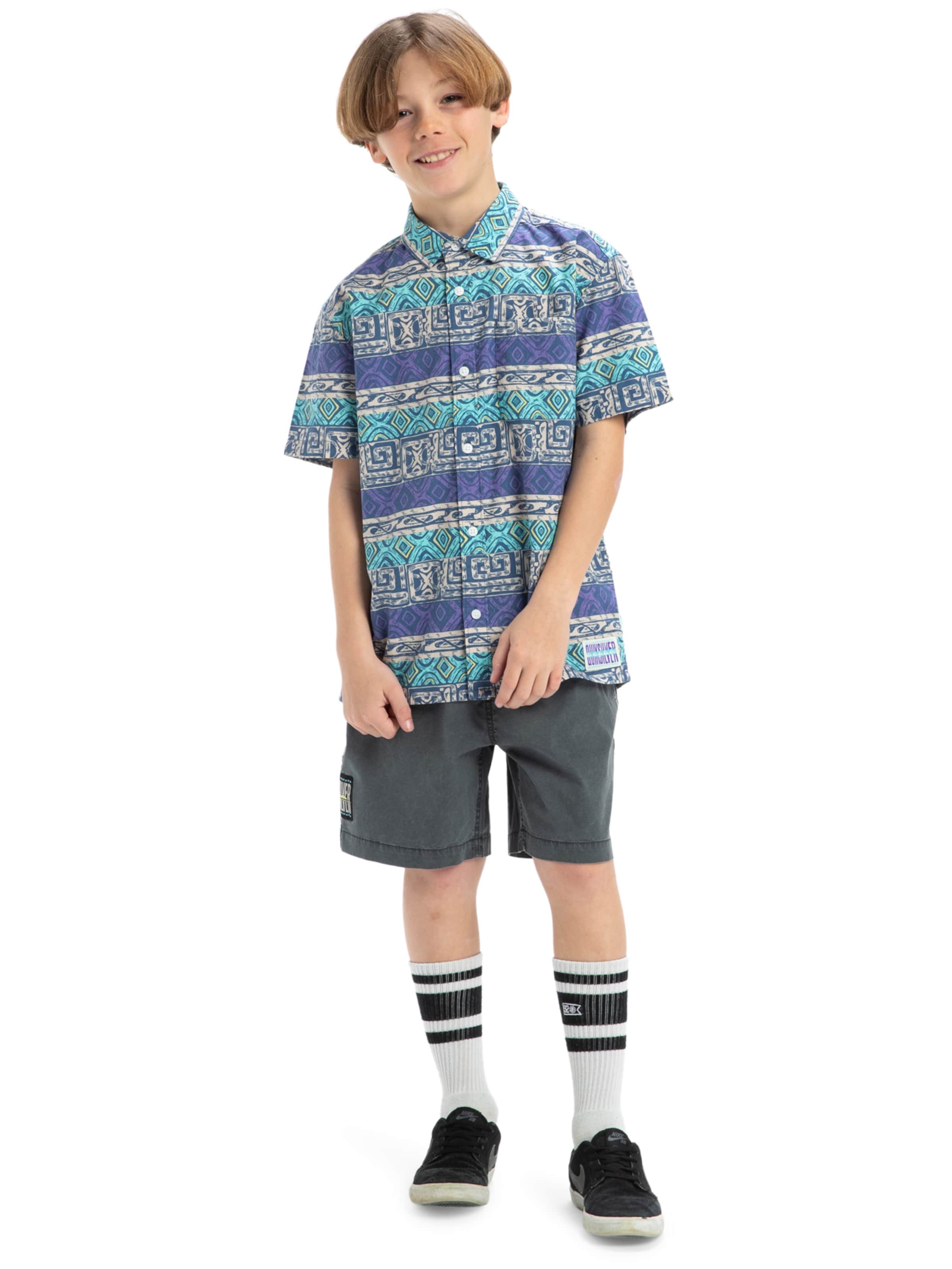 QUIKSILVER Comfort fit Overhemd 'Global Heat' in Blauw