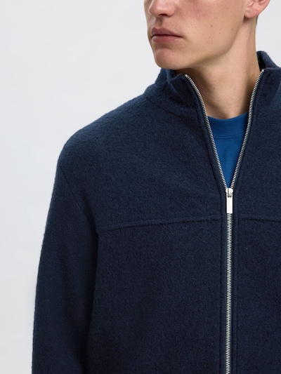 SELECTED Vestes en maille en bleu foncé, Vue avec produit