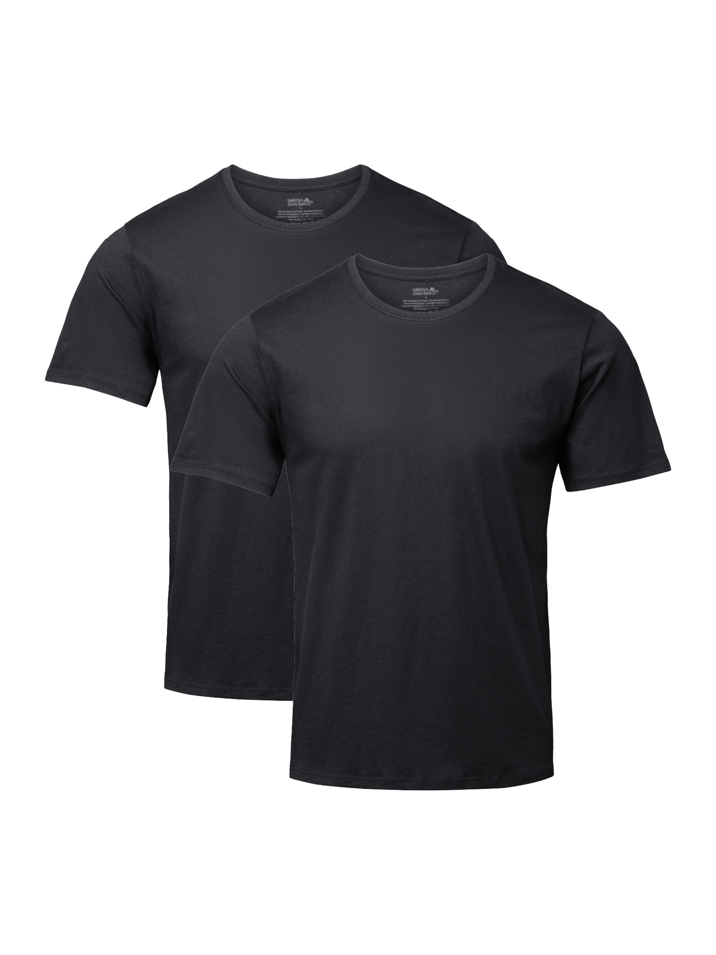 DANISH ENDURANCE T-shirt 'Crew' in Schwarz: Vorderseite