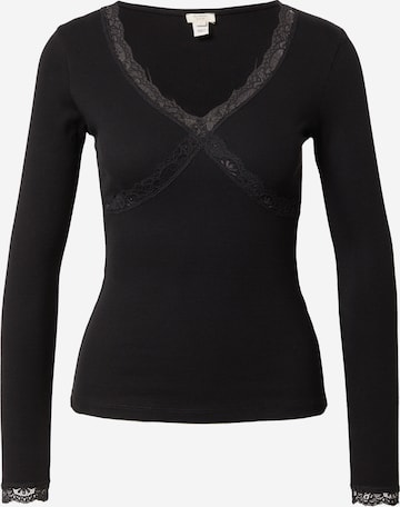 River Island Shirt in Black: front