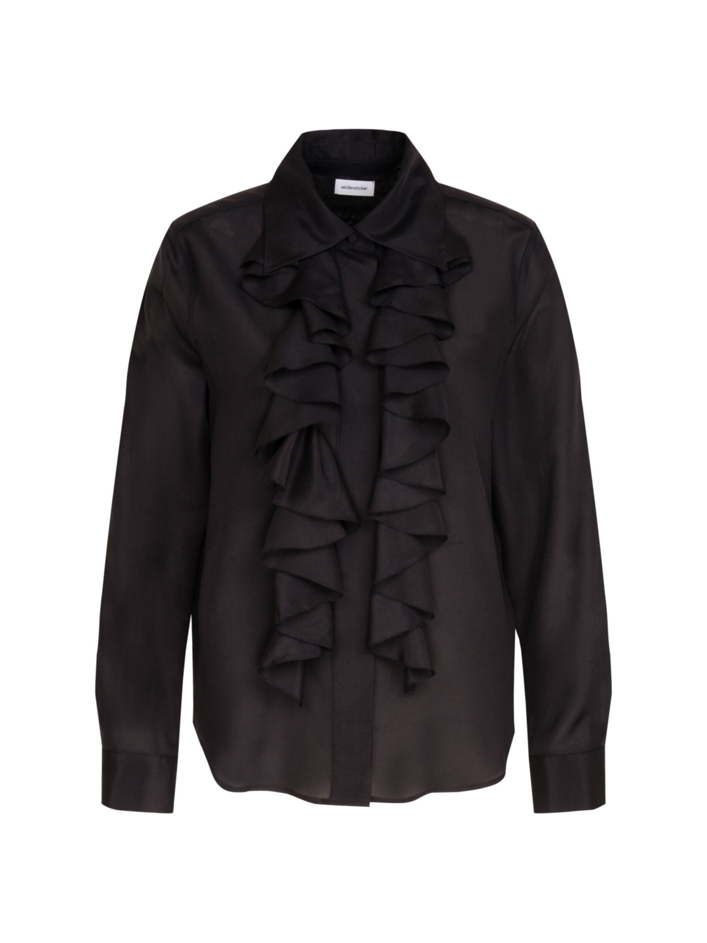 Chemisier 'Schwarze Rose' SEIDENSTICKER en noir : devant