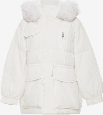 faina Between-Seasons Parka in White: front