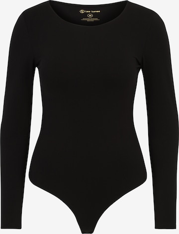 Les Lunes Shirtbody 'Alena' in Schwarz: Vorderseite