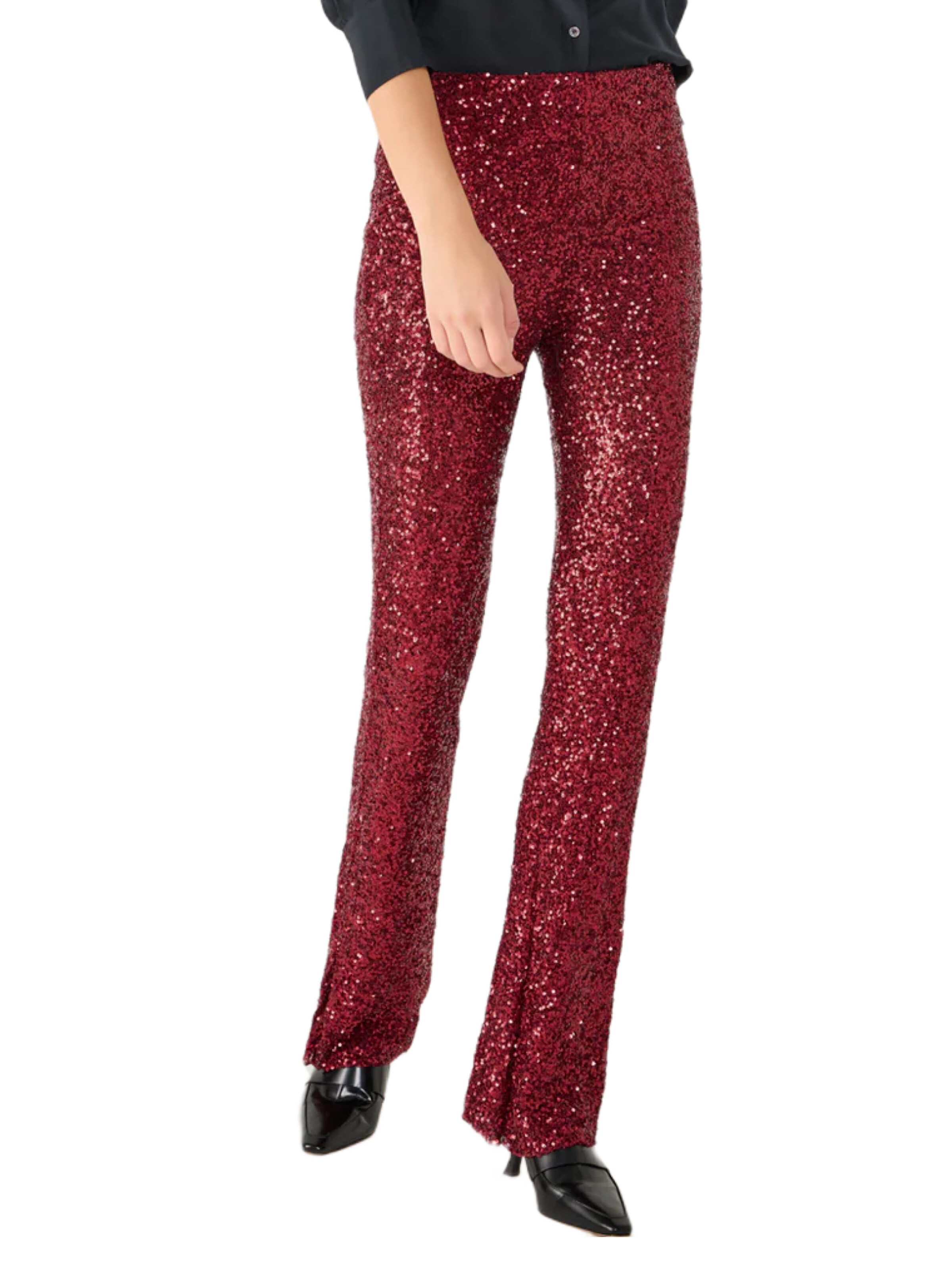 No Matter What Bootcut Broek in Rood: voorkant